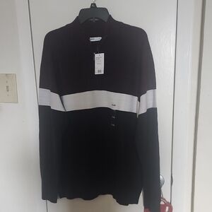 Sonoma Men's Black and Gray Zip-Up Sweater